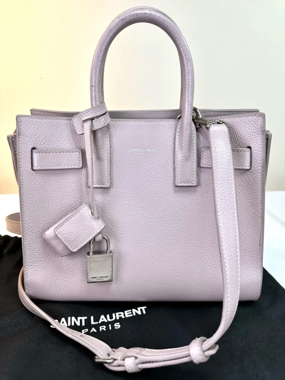 Saint Laurent Sac de Jour Baby Bag Rose Pink removable crossbody strap COA - Picture 1 of 13